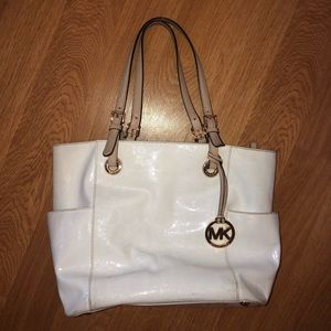 White Leather Michael Kors purse